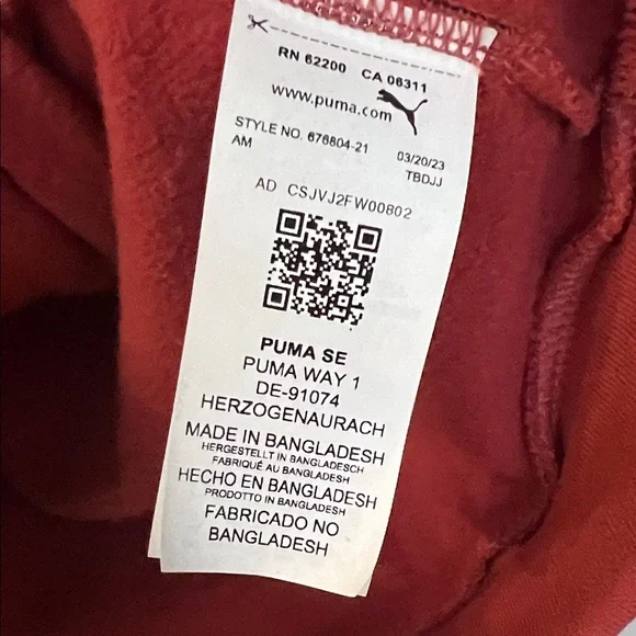 Puma Women's burnt orange color Hoodie - Picture 3 of 3